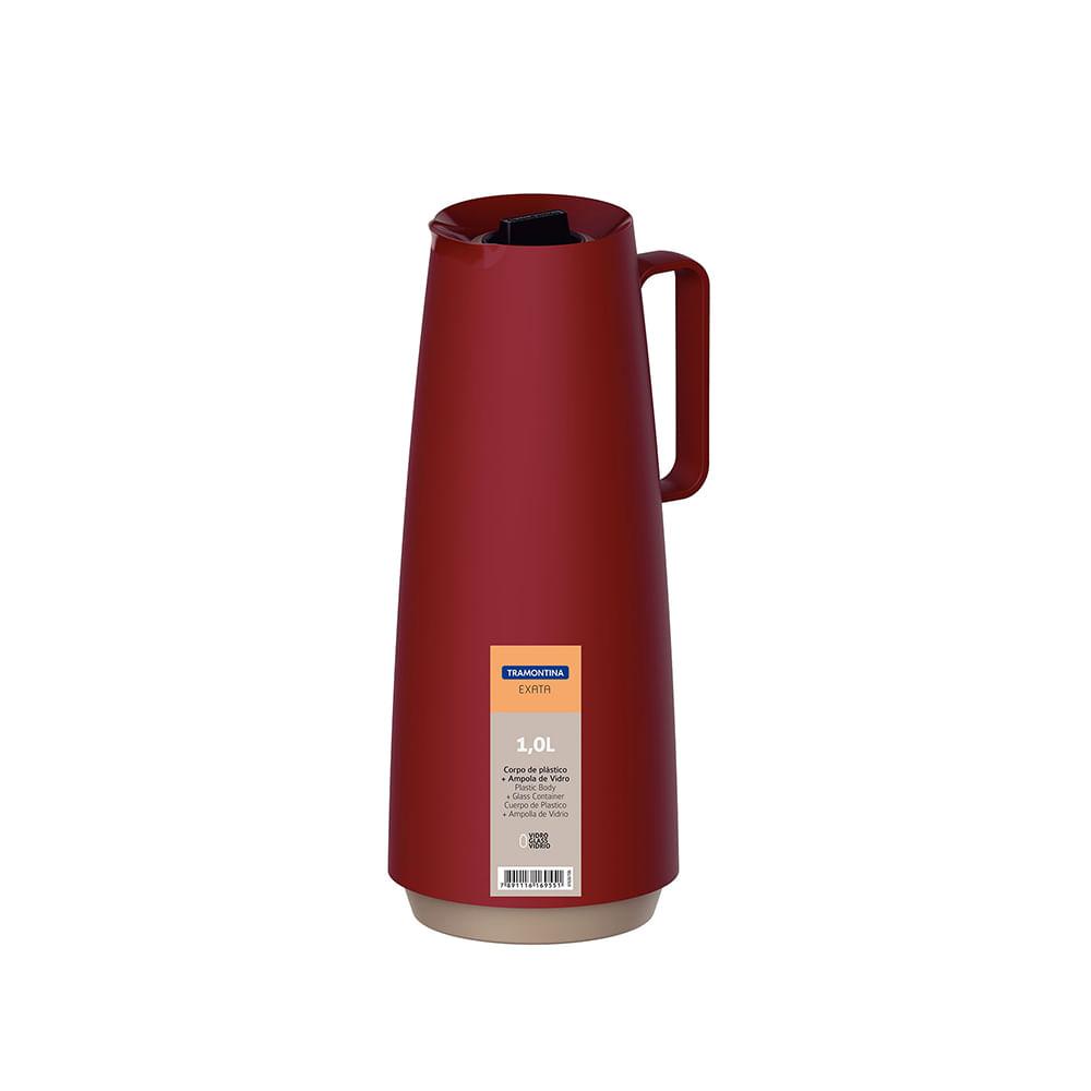 Bule Térmico Exata Vermelho com Ampola de Vidro 1L - Tramontina - 1