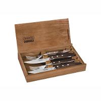 Conjunto de Talheres para Churrasco em Aço Inox Jumbo 5" Polywood Castanho 4pçs - Tramontina - 1