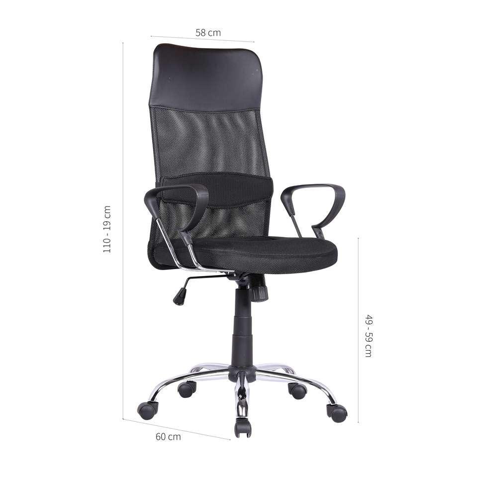 Cadeira de Escritório Diretor Giratória Vancouver II com Braços Preta - 2