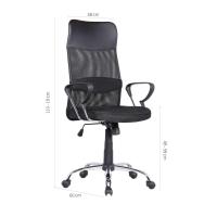 Cadeira de Escritório Diretor Giratória Vancouver II com Braços Preta - 2