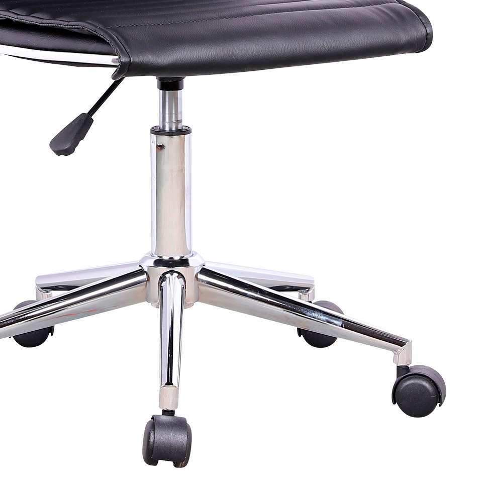 Conjunto com 4 Cadeiras de Escritório Secretária Giratórias Marilyn Preto - 10