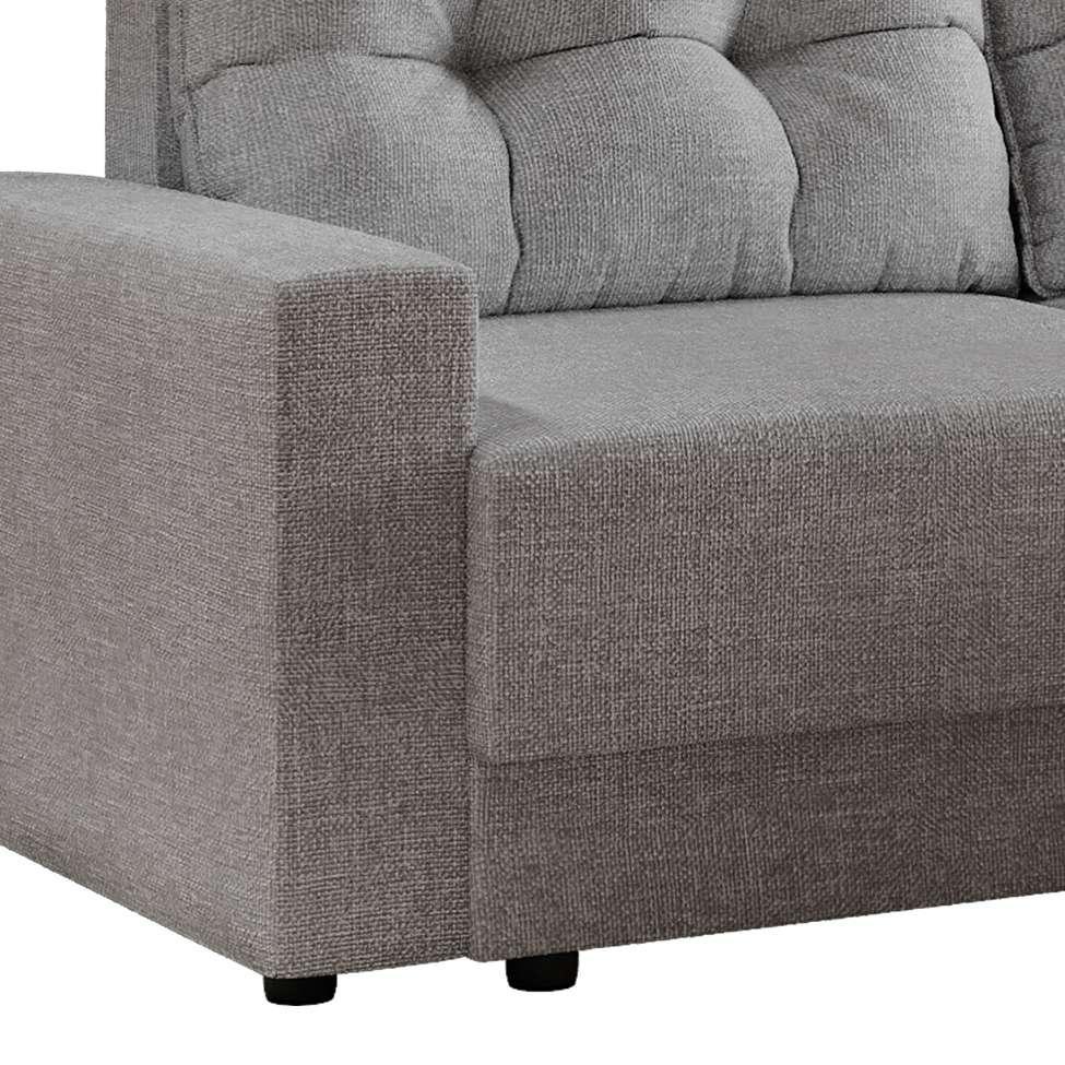 Sofá 3 Lugares Retrátil Lubeck Linho Cinza - 6