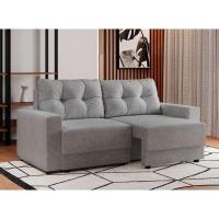 Sofá 3 Lugares Retrátil Lubeck Linho Cinza - 1