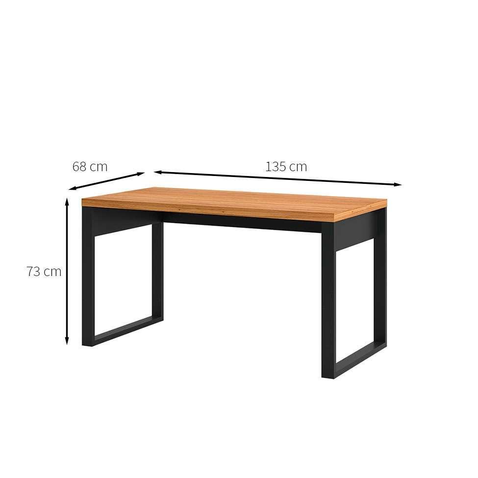 Mesa de Escritório Anah Freijó e Preta - 3