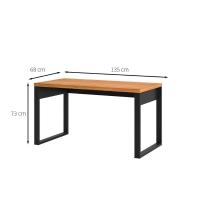 Mesa de Escritório Anah Freijó e Preta - 3