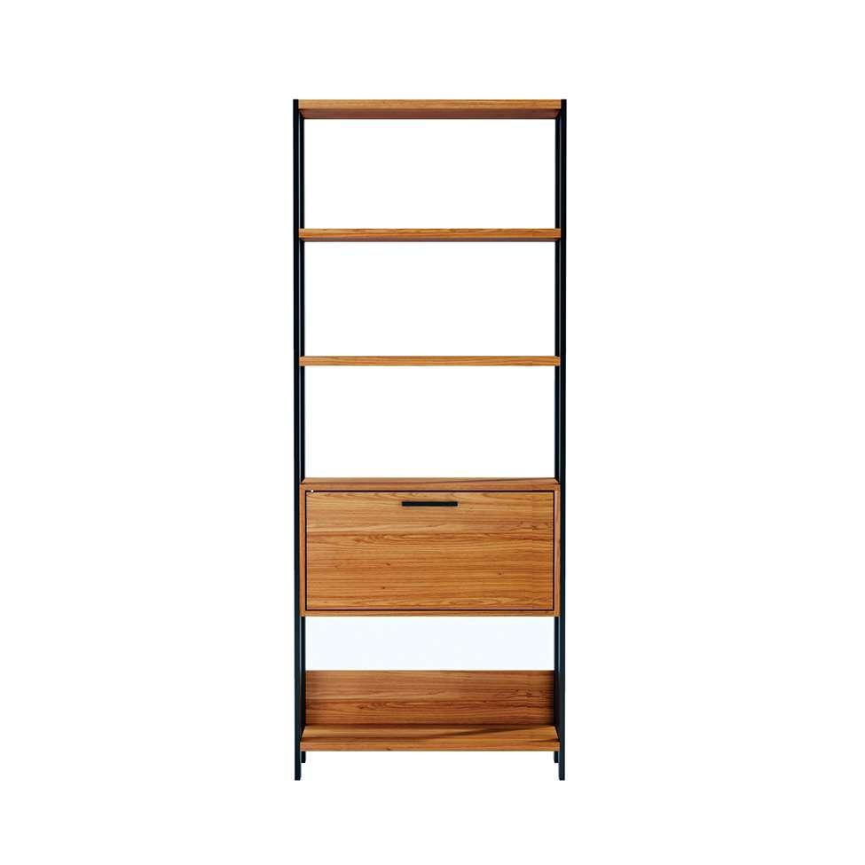 Estante Dijon 1 PT Freijó e Preta 74 cm - 1