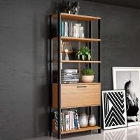 Estante Dijon 1 PT Freijó e Preta 74 cm - 2