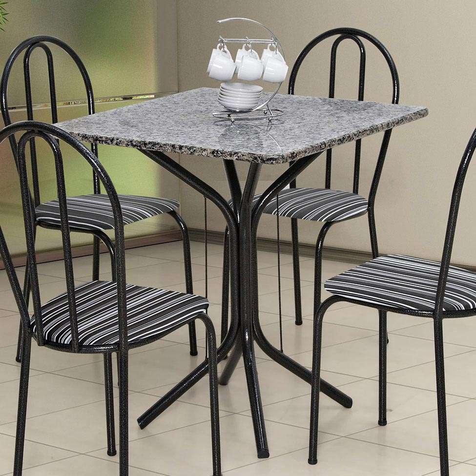 Mesa de Jantar Quadrada Thais Preta 70 cm - 2