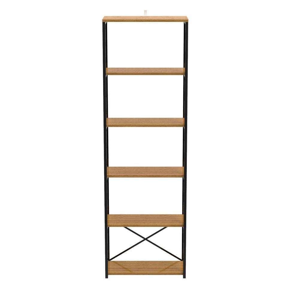 Estante Industrial Stanford Amêndoa e Preta 60 cm - 4