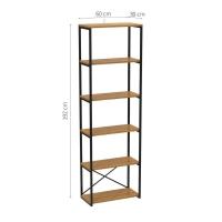Estante Industrial Stanford Amêndoa e Preta 60 cm - 3
