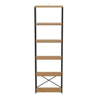 Estante Industrial Stanford Amêndoa e Preta 60 cm