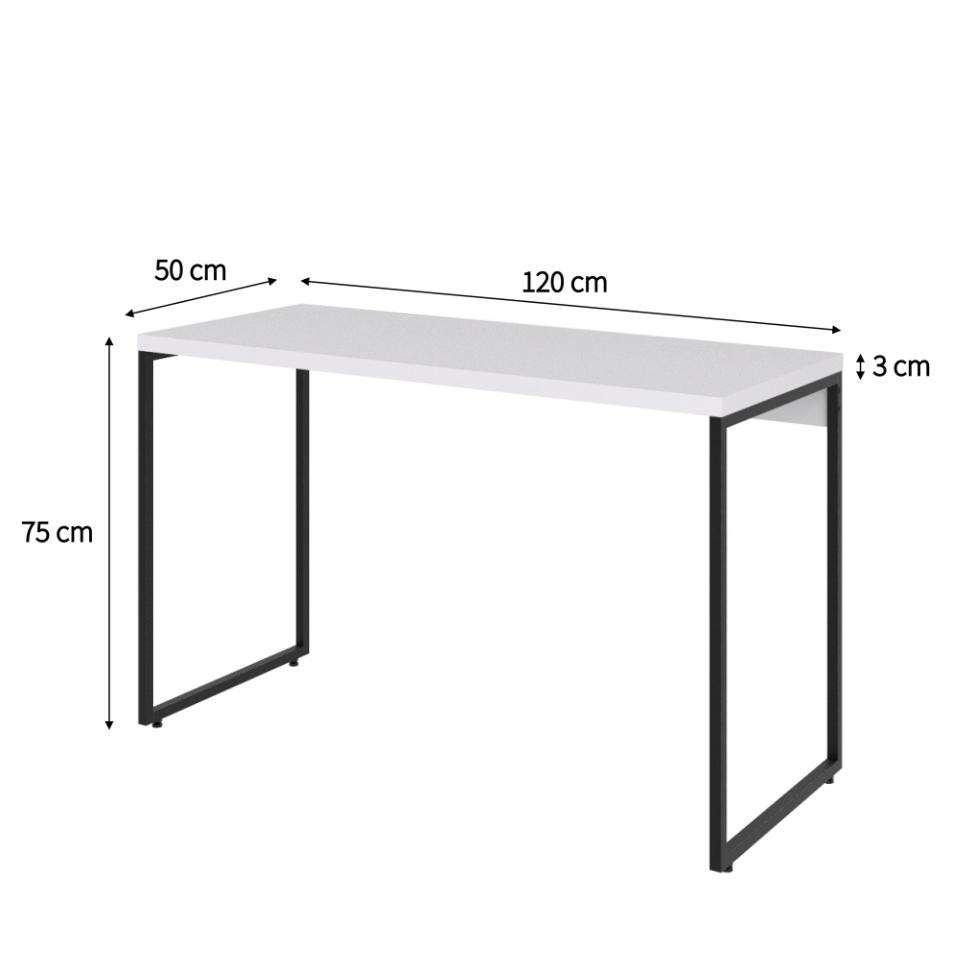 Mesa de Escritório Studio Branca 120 cm - 3