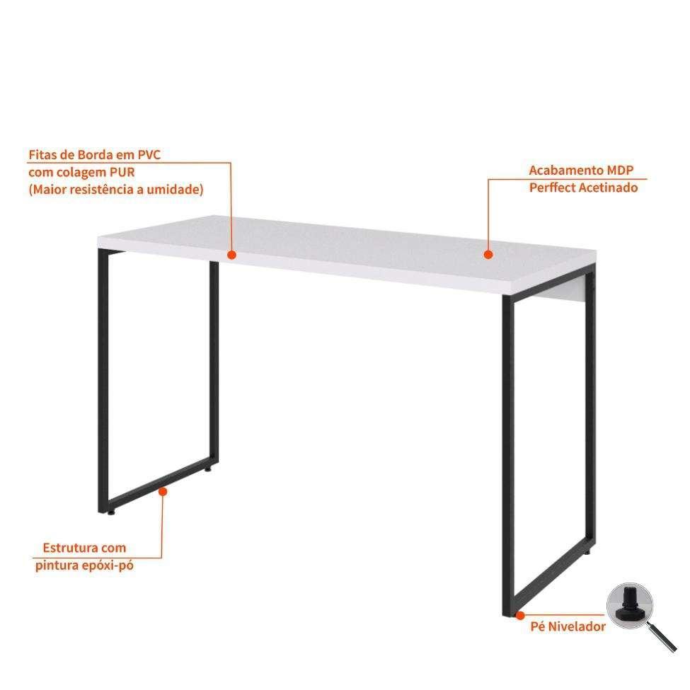 Mesa de Escritório Studio Branca 120 cm - 4