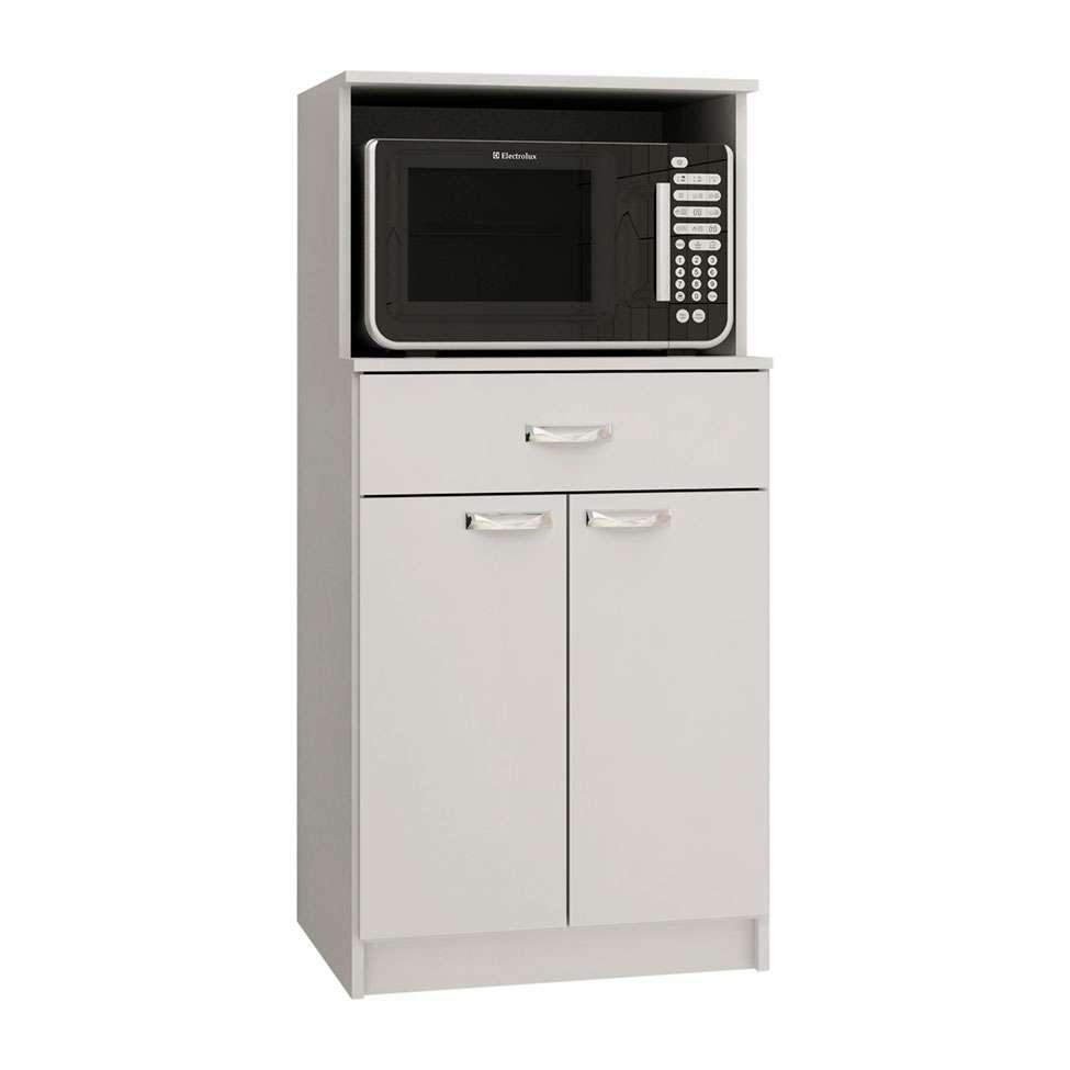 Armário para Micro-ondas Rogue 2 PT 1 GV Branco - 2