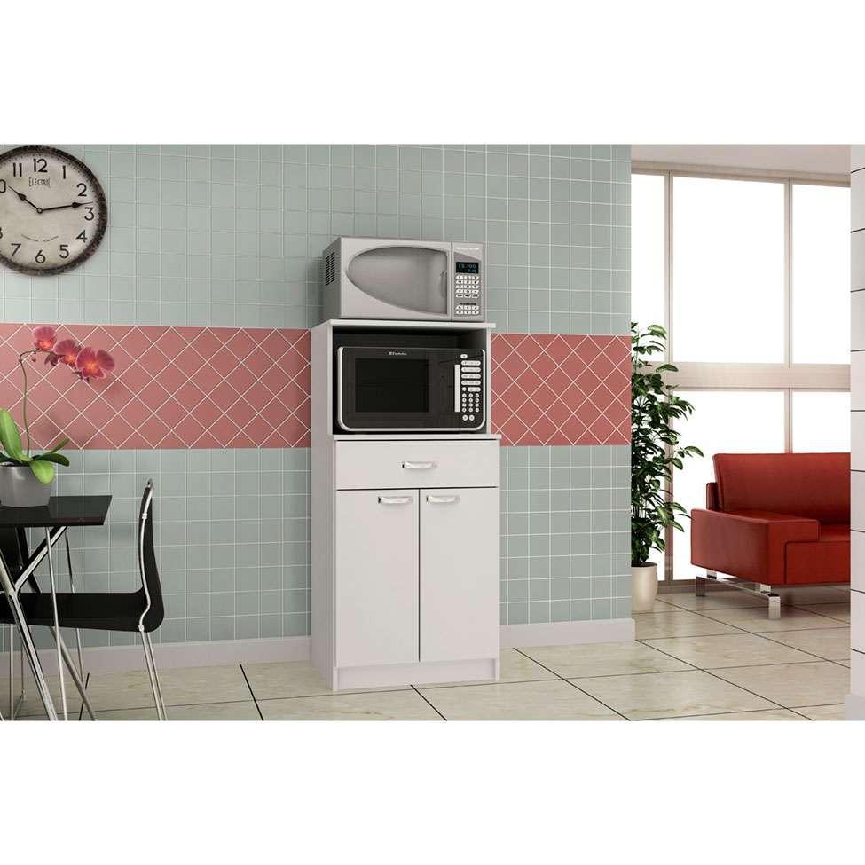 Armário para Micro-ondas Rogue 2 PT 1 GV Branco - 6