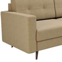 Sofá 2 Lugares Living Pé Palito Linho Cotton Bege - 6