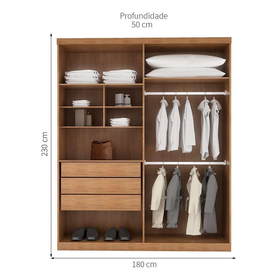 Guarda-Roupa Casal Império 4 PT 3 GV Imbuia - 3