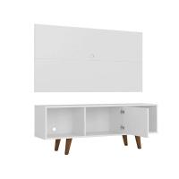 Rack com Painel para TV até 42 Polegadas Salah Branco 135 cm