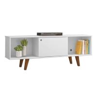 Rack com Painel para TV até 42 Polegadas Salah Branco 135 cm - 6