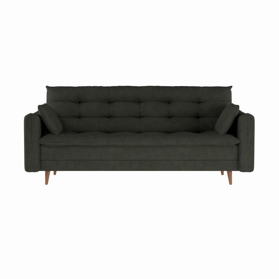 Sofá-Cama Casal 3 Lugares Mônica Suede Grafite - 3