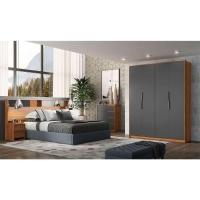 Guarda-Roupa Casal Attore 4 PT 3 GV Amendola e Grafito - 2