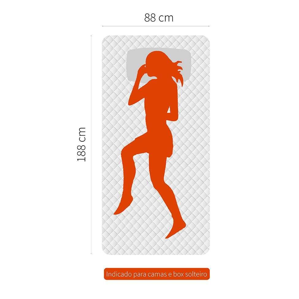 Base para Cama Box Solteiro Martin Premium com Baú Linho (47x88x188 cm) Cru - 8