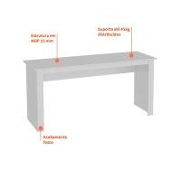 Mesa de Escritório Badesh Branca - 4