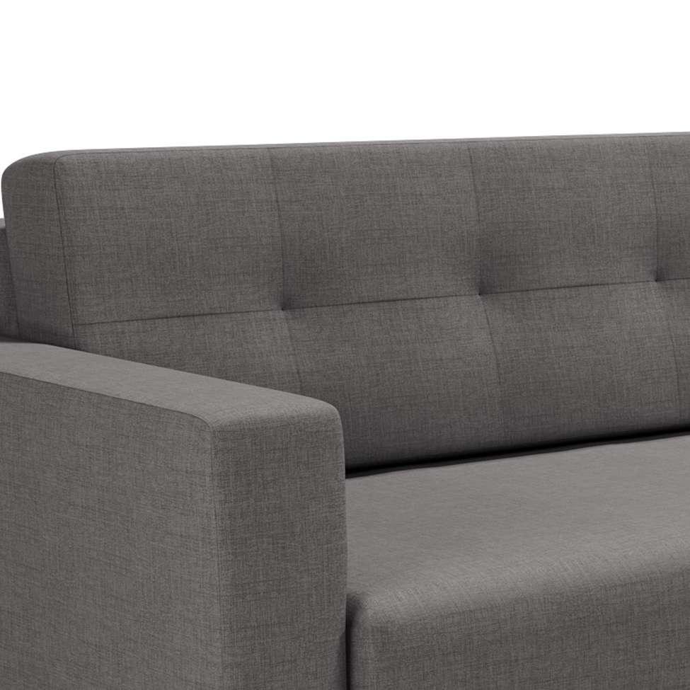 Sofá 3 Lugares Living Base de Madeira Linho Cotton Cinza 210 cm - 7