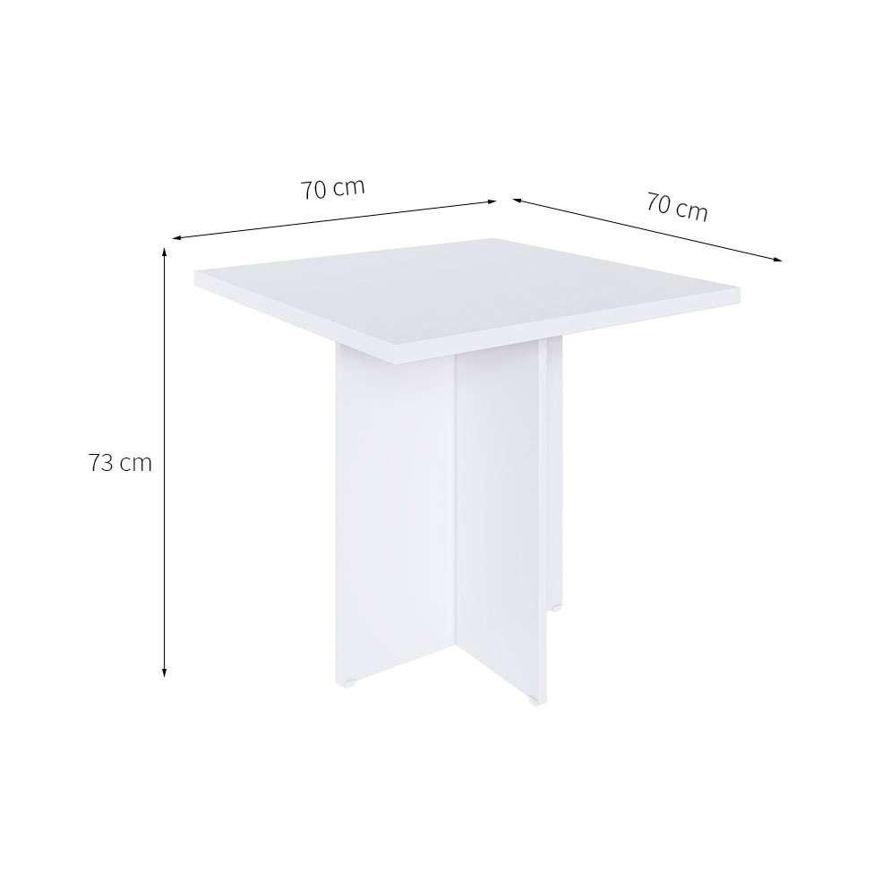 Conjunto de Mesa de Cozinha com 4 Lugares Verona II Branco e Preto - 3