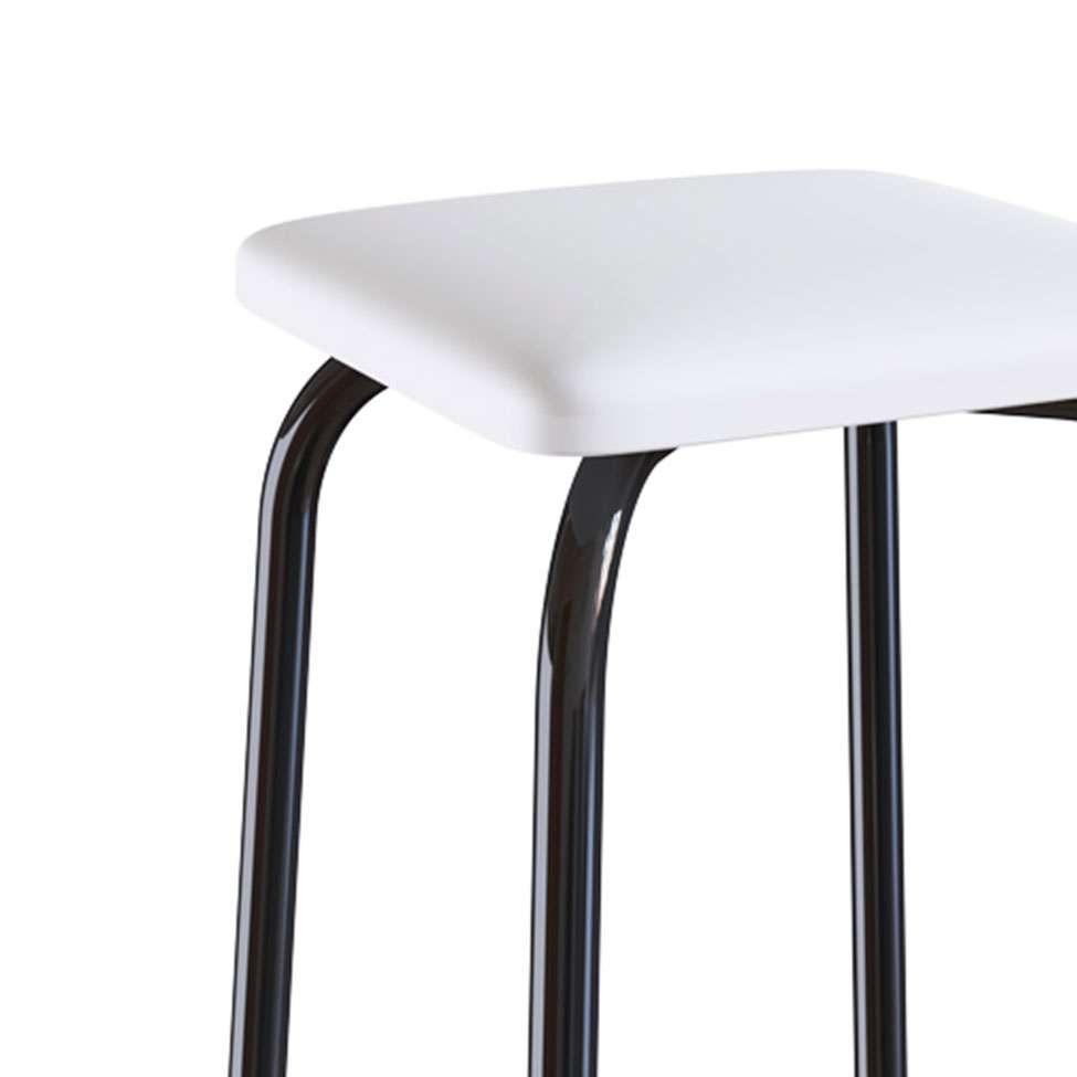 Conjunto de Mesa de Cozinha com 4 Lugares Verona II Branco e Preto - 5