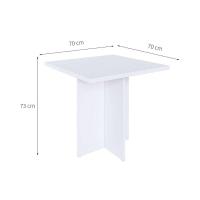 Conjunto de Mesa de Cozinha com 4 Lugares Verona II Branco e Preto - 3