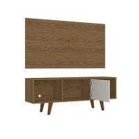 Rack com Painel para TV até 42 Polegadas SalahFreijo e Off White 135 cm