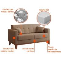 Sofá 2 Lugares Narvik Linho Bege - 6