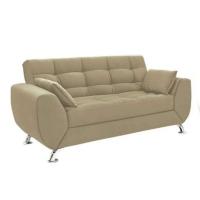 Conjunto de Sofá 2 e 3 Lugares Larissa Suede Bege - 2