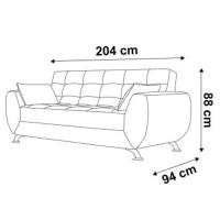 Conjunto de Sofá 2 e 3 Lugares Larissa Suede Bege - 5