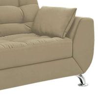 Conjunto de Sofá 2 e 3 Lugares Larissa Suede Bege - 8