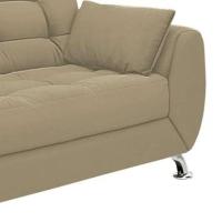 Conjunto de Sofá 2 e 3 Lugares Larissa Suede Bege - 9