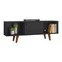 Rack com Painel para TV até 42 Polegadas Salah Preto 135 cm - 6