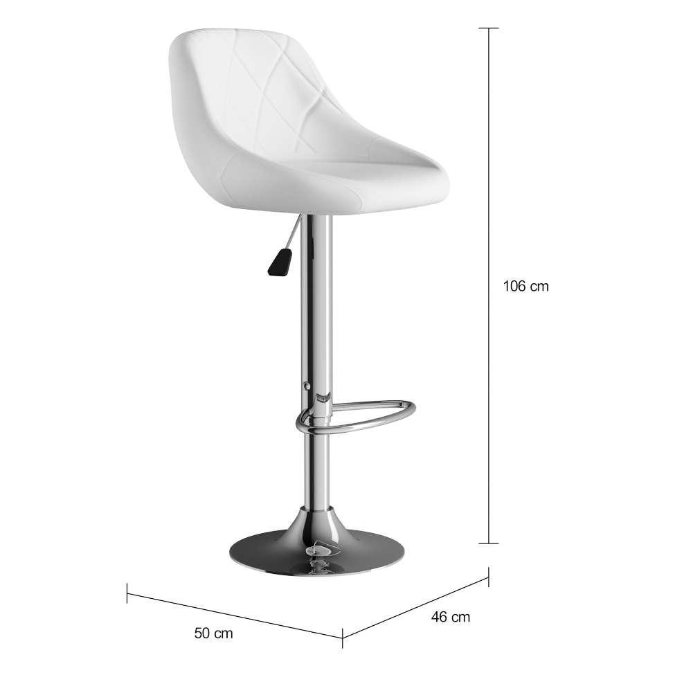 Banqueta Giratória Terracina Branca - 4