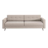 Sofá 3 Lugares Living Pé Palito Linho Cotton Cru 210 cm