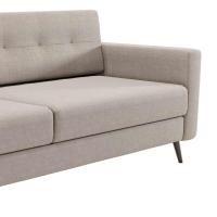 Sofá 3 Lugares Living Pé Palito Linho Cotton Cru 210 cm - 7