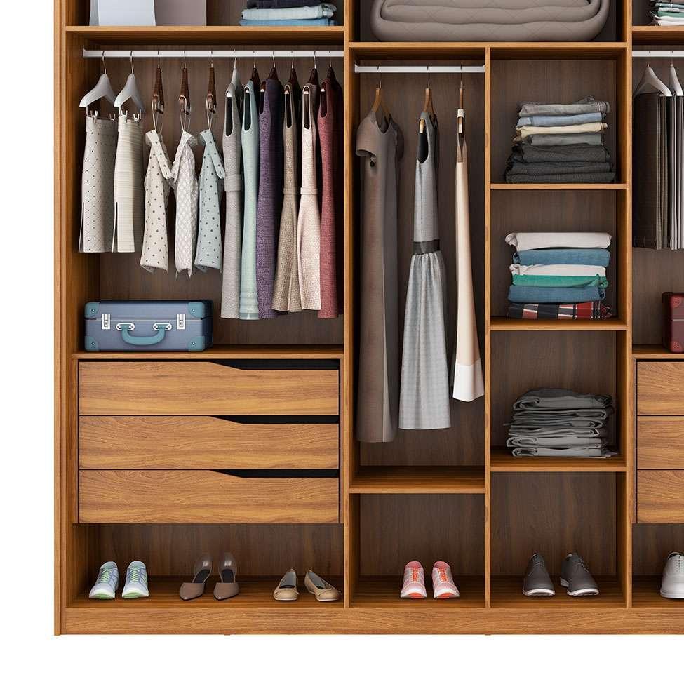 Guarda-Roupa Casal Atrice 6 PT 6 GV Amendola e Grafito - 4