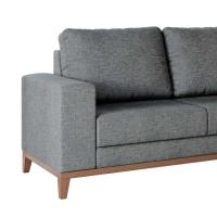 Sofá 4 Lugares Belgrado com Chaise Direito Linho Cinza 250 cm - 6
