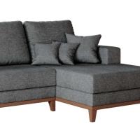 Sofá 4 Lugares Belgrado com Chaise Direito Linho Cinza 250 cm - 7