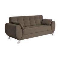 Conjunto de Sofá 2 e 3 Lugares Larissa Suede Castanho - 3