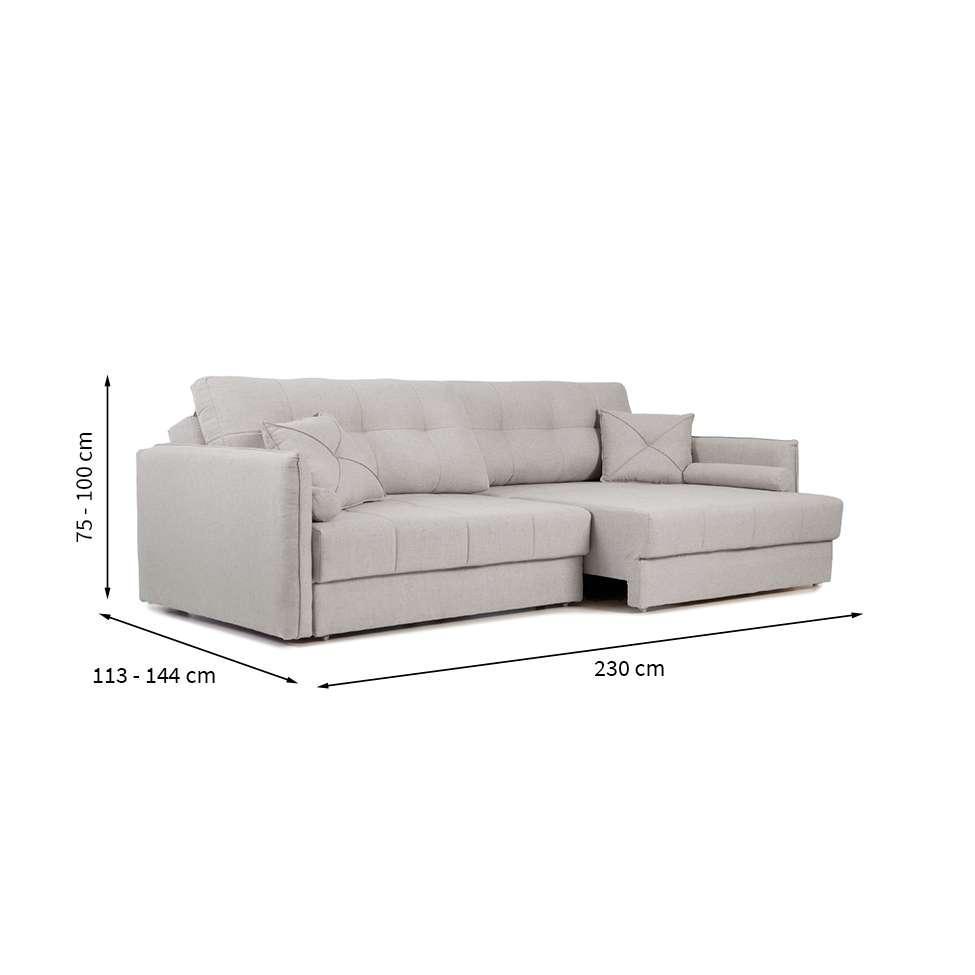Sofá-Cama Casal Sem Caixa 3 Lugares Prime Linho Cinza 230 cm - 3