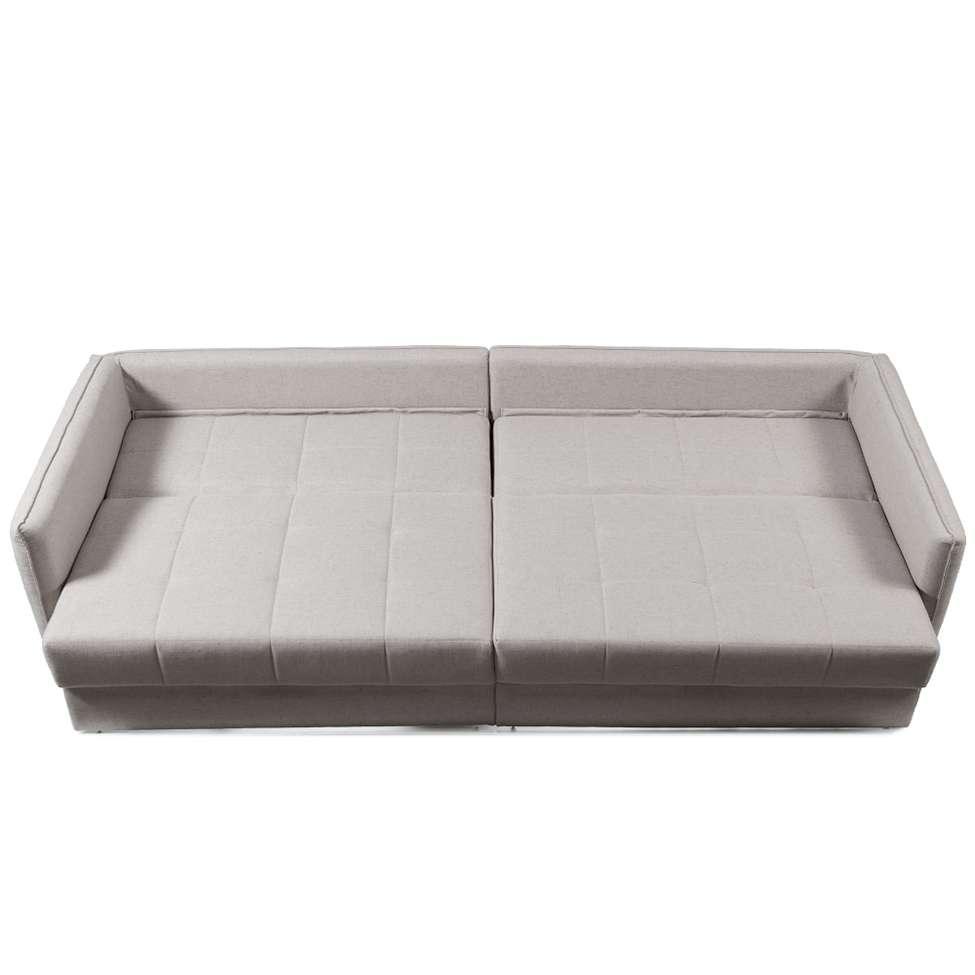 Sofá-Cama Casal Sem Caixa 3 Lugares Prime Linho Cinza 230 cm - 7