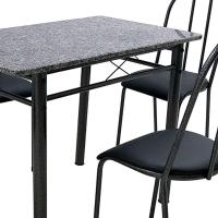 Conjunto de Mesa com 4 Cadeiras Genebra Preto - 4