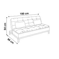 Sofá-Cama 3 Lugares Casal Premium Base e Pés de Madeira Suede Azul - 3