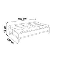 Sofá-Cama 3 Lugares Casal Premium Base e Pés de Madeira Suede Azul - 7